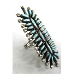Zuni Petit Point Turquoise Ring