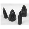 Image 1 : 4 Rare Pre-Columbian Black Obsidian Cone Points