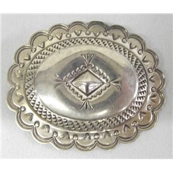 Navajo Sterling Silver Stamped Pin