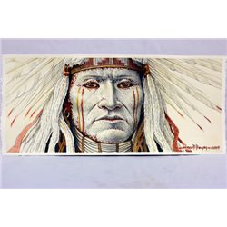 Navajo Watercolor ''Northern Plains''- Ambrose Begay