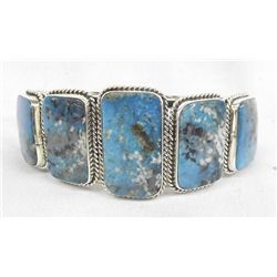 Navajo Sterling Turquoise Bracelet - Milton Lee