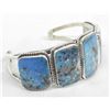 Image 3 : Navajo Sterling Turquoise Bracelet - Milton Lee