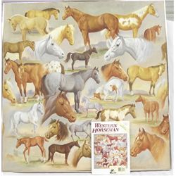 1982 Original Acrylic Equine Collage - H Goodwine