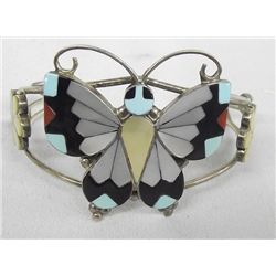 Zuni Inlaid Butterfly Bracelet - Allison Dishta