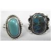Image 1 : 2 Navajo Sterling Silver Turquoise Rings