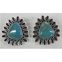 Navajo Sterling Turquoise Earrings