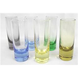 Set 6 Cambridge Little Joe Colored Shot Glasses