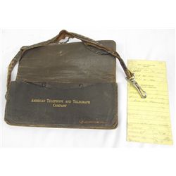 1970s AT&T Technician's Leather Report Holder