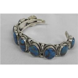 Navajo Sterling Turquoise Bracelet - Janet Mariano