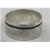 Image 2 : Navajo Sterling Silver Handmade  Wide Band  Ring