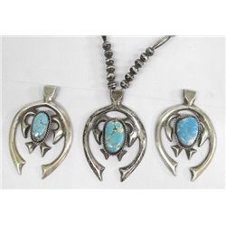 3 Navajo Sterling Naja Pendants 1 Necklace