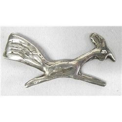 Navajo Sterling Silver Roadrunner Pin