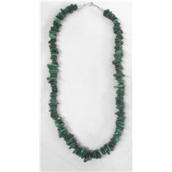 Stacked Malachite Bead Necklace