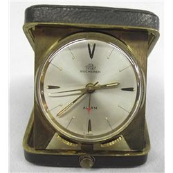 1950s Bucherer Travel Alarm Clock Pocket Size