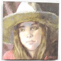 Original Western Cowgirl Painting - James Harris