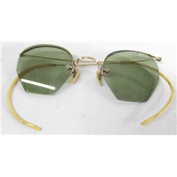 Antique Gold Glass Sunglasses
