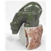 Image 1 : Carved Jade Bear on Quartz Crystal Base