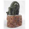 Image 3 : Carved Jade Bear on Quartz Crystal Base