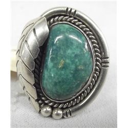 Old Pawn Navajo Sterling Turquoise Ring