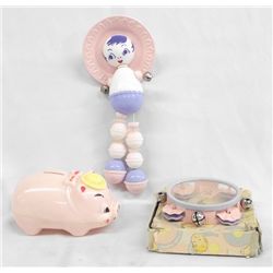Vintage Plastic Baby Toys & Piggybank