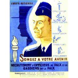 Songez à votre avenir... 1955 FAYE "Recrutement d'officiers de paix et de gardiens de la paix - s...