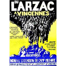 Du Larzac à Vincennes Non à l'extension du camps militaire - Non au démentèlement de l'Université...