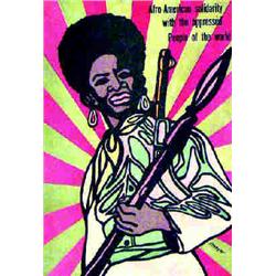 Lot de 2 Affiches Politiques Américaine Afro-American solidarity with the oppressed people of the...