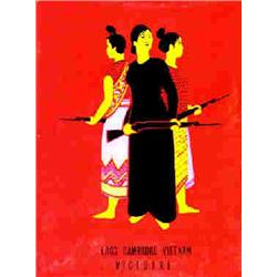 "Laos, Cambodge, Vietnam Victoire" Sérigraphie N.E. / Silkscreen N.E. B.E. B + 450/750 € 80 x 60...