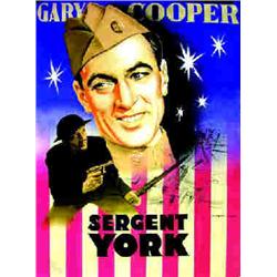 Sergent York 1945 ROJAC Gary Cooper Maquette gouache / Gouach model B.E. B + trace d'humidité / w...