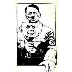 Hitler sous le Masque de De Gaulle Aff. E. B.E. B + Taches d'humidité / Water stains 450/75...