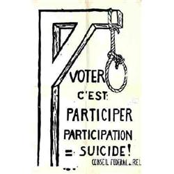 Lot de 2 Affiches sur Mai 68 Voter c'est participer - Participation = suicide ! - Conseil fédéral...