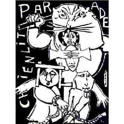 Chienlit Parade MILHAND DANIEL Aff. N.E. B.E. B + Déchirures et taches d'humidité / Tears and wat...