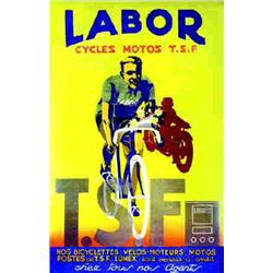 Labor "Cycles, motos; T.S.F . Nos bicyclettes, vélos - moteurs, motos, postes de T.S.F." lumex "...