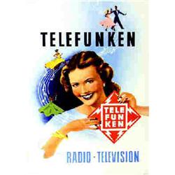 Telefunken "Radio, télévision" Gaillard Paris Aff. E. T.B.E. A - 300/610 € "59,5 x 42,5 cm" 1970/...