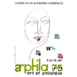 Lot de 2 : Arphila 75 1975 GID RAYMOND "Art et philatélie - Grand Palais, Galerie Nationale - (Ti...