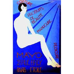 Mayo Paris ASEDROWSKI "Coiffure, produits de beauté, manucure, pédicure" Maquette gouache / Gouac...