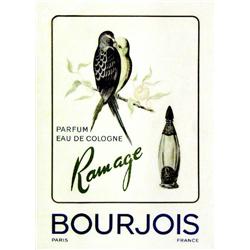 Ramage - Bourgeois Paris Parfum - Eau-de-Cologne Aff. E. B.E. B + 380/700 € 45 x 33 cm 2490/4590...