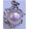 Image 1 : PURPLE PEARL AND CZ PENDANT