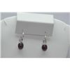 Image 1 : 12.61 CTW STAR RUBY EARINGS .925 STERLING SILVER