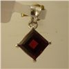 Image 1 : 7.25 CTW GARNET PENDANT .925 STERLING SILVER