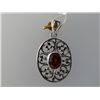 Image 1 : 20.00 CTW GARNET PENDANT .925 STERLING SILVER