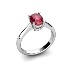 Genuine 1.40 ctw Garnet Ring 14k W/Y Gold