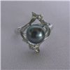 Image 1 : CLASSIC BLUISH PEARL CZ RING; AUTHENTIC PHILIPPINE PEAR