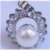 Image 1 : WHITE PEARL AND CZ PENDANT