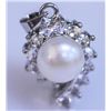 Image 1 : WHITE PEARL AND CZ PENDANT