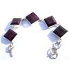 Image 1 : Natural 222.35 ctw Ruby Square .925 Sterling Bracelet