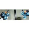 Image 1 : NATURAL 25.00 CTW BLUE TOPAZ AND CITRINE EARRING .925 S