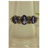 Image 1 : 12.90 CTW TANZANITE AND DIAMOND  RING .925 STERLING SIL