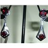 Image 1 : NATURAL 27.00 CTW GARNET EARRING .925 STERLING SILVER