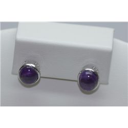 20.05 CTW AMETHYST EARRING .925 STERLING SILVER